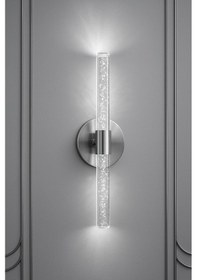 Resim Bhbackhome Bubbleflux Şık Tasarım Modern Ledli Aplik 40 Cm Elektrikli Kumandalı Gümüş 