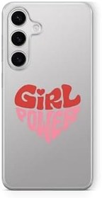 Resim Samsung Galaxy S23 ile Uyumlu Girl Power Tasarım Baskılı Şeffaf Kılıf 