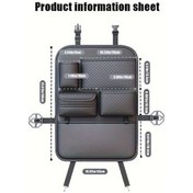 Resim Dashanshop 1 Adet Elmas Desenli Suni Deri Oto Kolçak Saklama Organizer Çoklu Bölmeli Siyah 