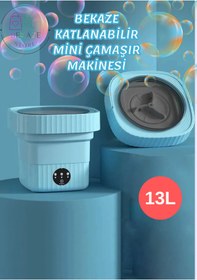 Resim BEKAZE KATLANIR PORTATİF YENİ NESİL MİNİ ÇAMAŞIR MAKİNESİ 13 LT 