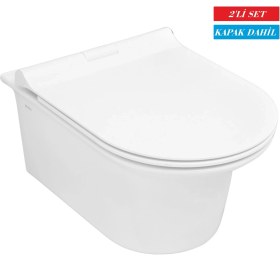 Resim Serel Purity Asma Klozet (PR10) + Blaze Slim Yavaş Kapanan Kapak 2'li Set 