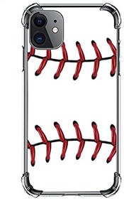 Resim Beyzbol şeridi iPhone11 Şeffaf Kılıf, Darbeye Dayanıklı Koruyucu Tutucu iPhone 11 ile Uyumlu Yumuşak Kauçuk Tampon Telefon Kılıfı 6,1 inç 