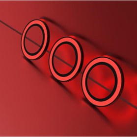 Resim Miscase Iphone 11 Fosforlu Neon Lens Koruma Kırmızı 