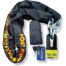 Resim Maggı Fortknox 150CM 12MM Zıncır + Abus Quıck 37/60 Asma Kılıt 