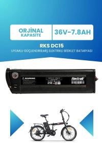 Resim RKS DC15 Batarya 36V 7.8Ah (Standart Kapasite) Güçlendirilmiş Elektrikli Bisiklet Bataryası 