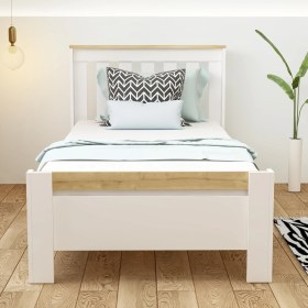 Resim Betroya Optima Karyola Beyaz Safirmeşe 190 x 90 cm | Modern ve Dayanıklı Tek Kişilik Karyola 