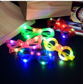 Resim Led Işıklı Yanar Söner Parti Gözlüğü Seti 6 Adet Çok Renkli 