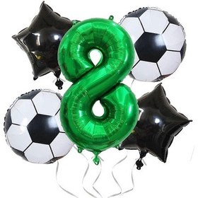 Resim Sayı Doğum Günü Balonları, Dünya Kupası Futbol Partisi Hediyeleri Çok Renkli 