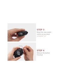 Resim Jokmae Çok Renkli Mini Kablo Kask Kilidi, Şifreli Çok Renkli 