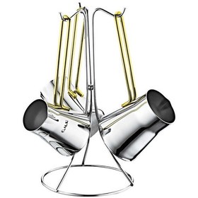 Resim Oms 7034-Gold Cezve Seti 