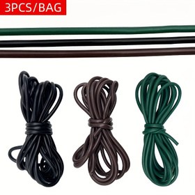 Resim 3 adet 2m Yumuşak Kauçuk Karp Balıkçılık Tüpleri - Artırılmış Hat Koruma için Anti-Dolaşma Rig Kılıfları, Çok Yönlü & Dayanıklı 