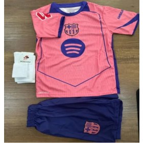 Resim Barcelona Lamine Yamal 25/26 Sezon Özel Tasarım Deplasman Çocuk Forma Takımı 4 Parça Forma +Şort +Çorap + Bileklik Hediye 