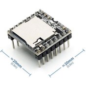 Resim Dfplayer Mp3-tf-16p Ses Müzik Mini Mp3 Wav Wma Çalma Kartı 32g Micro Sd Kart Uart Usb 