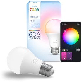 Resim Philips Hue Essential 8w E27 806 Lumen Renkli Akıllı Ampul A60 