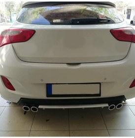 Resim Hyundai İ30 Uyumlu Body Kit Difüzör 4 Çıkış Yuvarlak Gri Model 3 