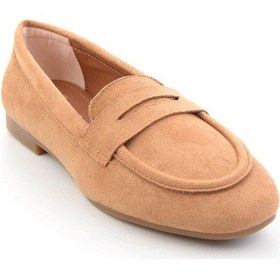 Resim Taba Süet Kadın Loafer Ayakkabı K01745877072 