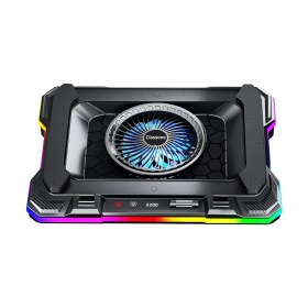 Resim Braventa Collection GT100 Laptop Sogutucu 2200RPM, Rgb Işıklı, LED Display Notebook Soğutucu Stand 