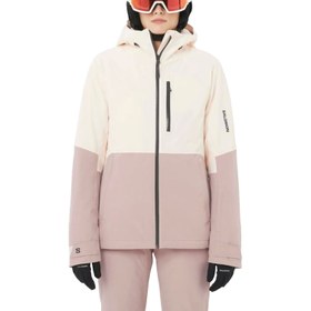 Resim Salomon Highland Kadın Beyaz Kayak Ceketi 