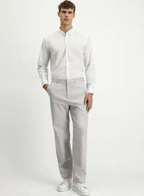 Resim Kiğılı Regular Fit Standart Kesim Likralı Kanvas / Chino Pantolon 