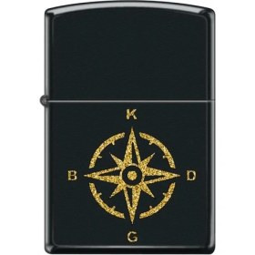 Resim Zippo Çakmak Compass Glitter Model 218-055287 Siyah Mat Premium Tasarım ile Şık Hediye Seçeneği 