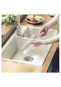 Resim Tineke Beyaz Yaprak Model Silikon Uçlu Ekstra Yumuşak Bardak Şişe Ve Biberon Temizleme Fırçası 