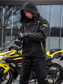 Resim Besthome1 Motosiklet Yağmurluk Oxford Kumaş Pantolon Ceket Gri Model Kullanışlı 