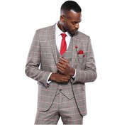 Resim Wessi Ekose Desenli Slim Fit Gri Erkek Ceket - Wessi Gri 