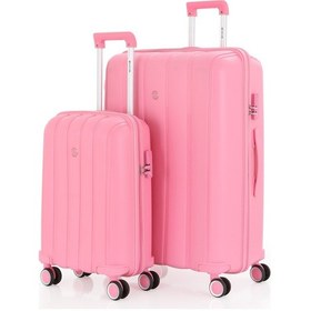 Resim Mçs Polipropilen 2li Valiz Seti Büyük & Kabin V305 S21yy1000077-set 00020 Pembe 