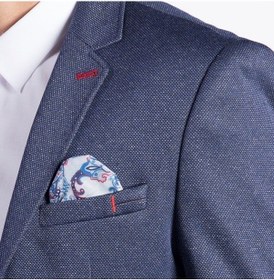 Resim Sposo 5112 Dar Kalıp Örme Kumaş Lacivert Erkek Blazer Ceket Lacivert 