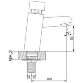 Resim Newarc Tekno Zaman Ayarlı Yüksek Tip Lavabo Bataryası 516014 