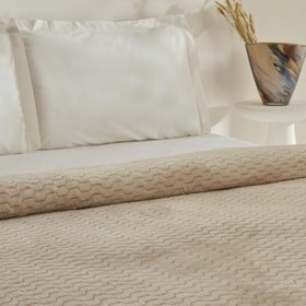 Resim Karaca Home Raunda Tek Kişilik Wellsoft Battaniye Ekru 