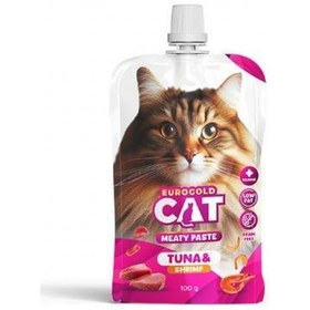 Resim Eurogold Cat Et Ezmesi Ton Balıklı Karidesli Kedi Ödül Maması 100 G 