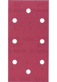Resim Bosch Black&Decker İçin Titreşimli Zımpara Kağıdı 93 x 185 MM 10'lu 240 Kum 8 Delik 2609256A92 