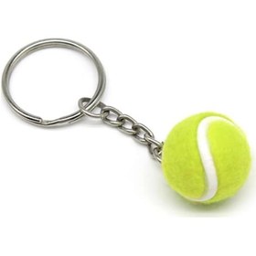 Resim Yuntech01 Sevimli Tenis Topu Anahtarlık - 2cm Mini Peluş Top Modelleri Yeşil 