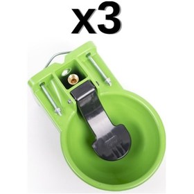 Resim 3'lü Kutluk Otomatik Dilli 2 Litre Plastik Hayvan Suluğu 