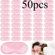 Resim 50 adet Işık Pembe Uyku Maskesi Burun Ped ve Ayarlanabilir Askılı ile - Seyahat, Uyku, Oyunlar ve Partiler için Mükemmel, Seyahat Uyku Ekipmanı | Rahat Uyku Maskesi | Ayarlanabilir Askılı Maskesi 