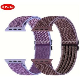 Resim Cloud011 2'li Esnek Nylon Solo Loop Kordon İwatch 38mm 40mm 41mm Ultra Serisi 