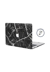 Resim Apple Uyumlu MacBook Air M1 Kılıf 13 İnç F.marble Touchıd'li M1 Air A2337 A2179 A1932 İle Siyah 