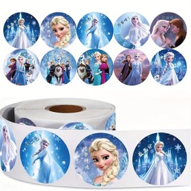 Resim 1 adet Disney Çizgi Film Elsa Prenses 500 Teşvik Ödül Sticker Not Defterleri, Su Şişeleri, Bavullar için Dekoratif Etiketler 