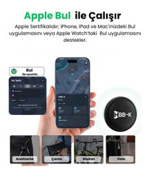 Resim HBB-K Basic Tag Takip Cihazı iPhone Uyumlu - Siyah 