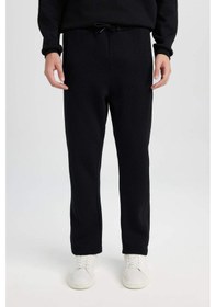 Resim DeFacto Regular Fit Eşofman Altı Beli Lastikli Basic Düz Cepli Düz Paça D9707AX24AUBK81 