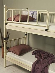 Resim ARGİMO Ranza Yurt Genç Çocuk Yatak Odası Metal Ahşap Ranza (90 x 200) 