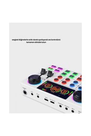 Resim byhodi Çok Efektli Canlı Yayın Ses Mikseri Usb Ve Kablosuz Uyumlu 