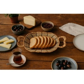 Resim Noah Exclusive Noah Exclusıve Oval Hasır Ekmek SEPETİ-27CM X18 cm x 7 cm 