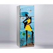 Resim 444magaza Buzdolabı Sticker Kadın Balıklar 