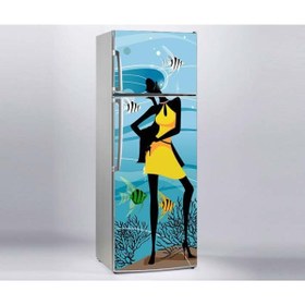 Resim 444magaza Buzdolabı Sticker Kadın Balıklar 