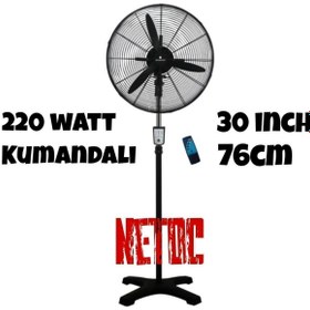 Resim Netoc Rbs 700 30inch 220 watt 76 cm ayaklı kumandalı vantilatör BÜYÜK 