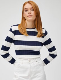 Resim Basic Triko Kazak Uzun Kollu Bisiklet Yaka 