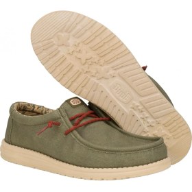 Resim Erkek Oxford ( Klasik) HD.41873-337 Hey Dude Wally Waxed Canvas Olive 