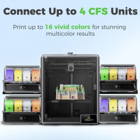 Resim Cfs'li Creality K1 Serisi Cfs Yükseltme Kiti, Geliştirilmiş Çok Renkli Baskı Aksesuarları Creality Filament Sistemi K1 Se, K1, K1C, K1 Max Entegre Püskürtme Ucuna Sahip 3D Yazıcılar 